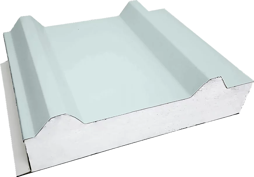 metalsheet roof in light gray